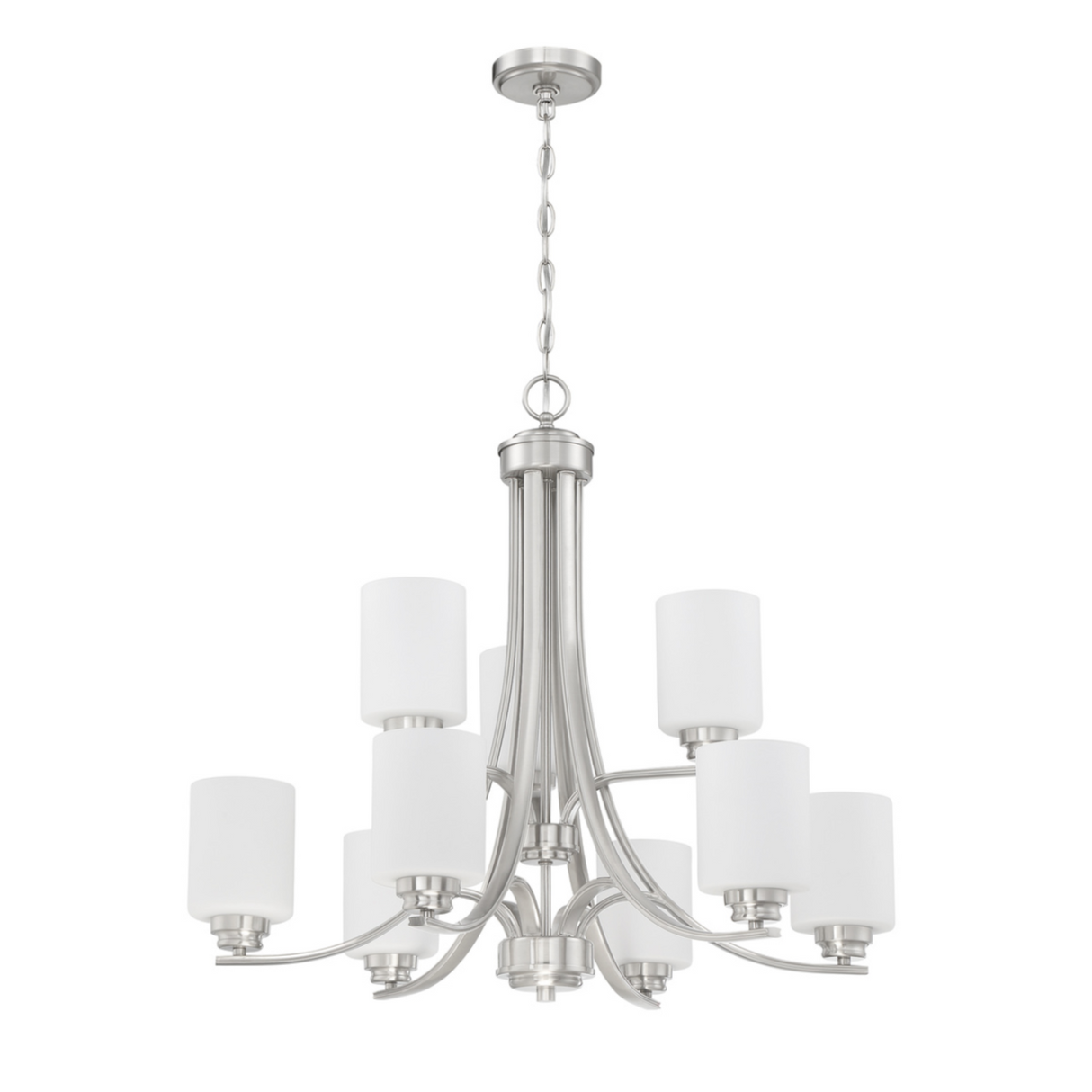 Craftmade Bolden 9 Light Chandelier Polished Nickel 50529-BNK