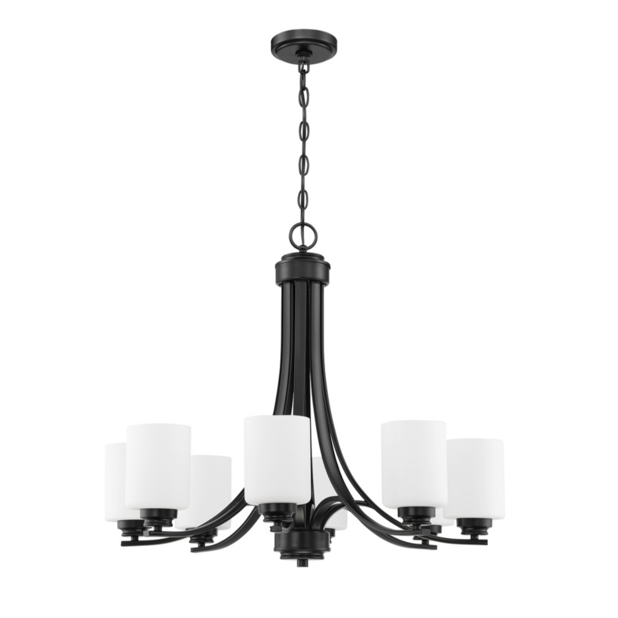 Craftmade Bolden 8 Light Chandelier Flat Black 50528-FB