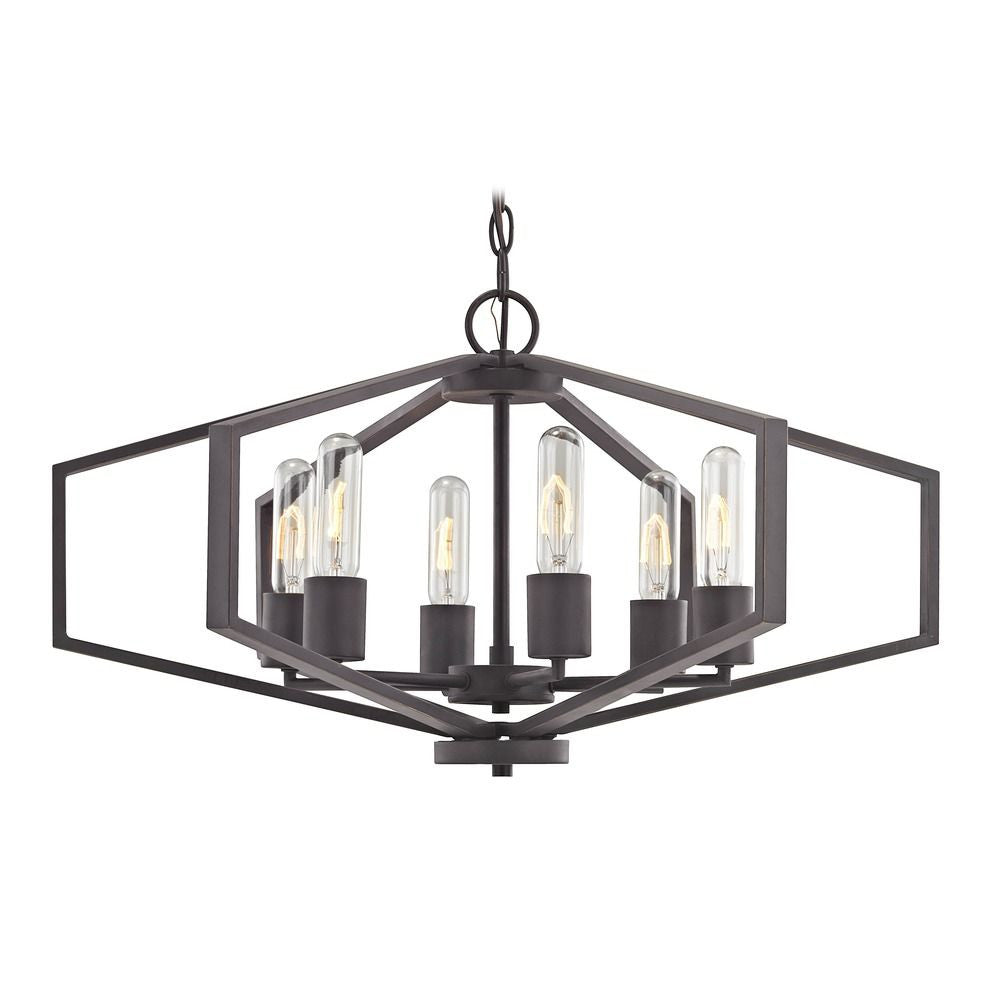 Dolan Designs Hexagon Six Light Bolivian Bronze Pendant 1145-78