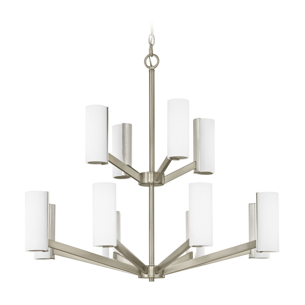 Dolan Designs Radiance Twelve Light Two-Tier LED Chandelier Satin Nickel 1292-09