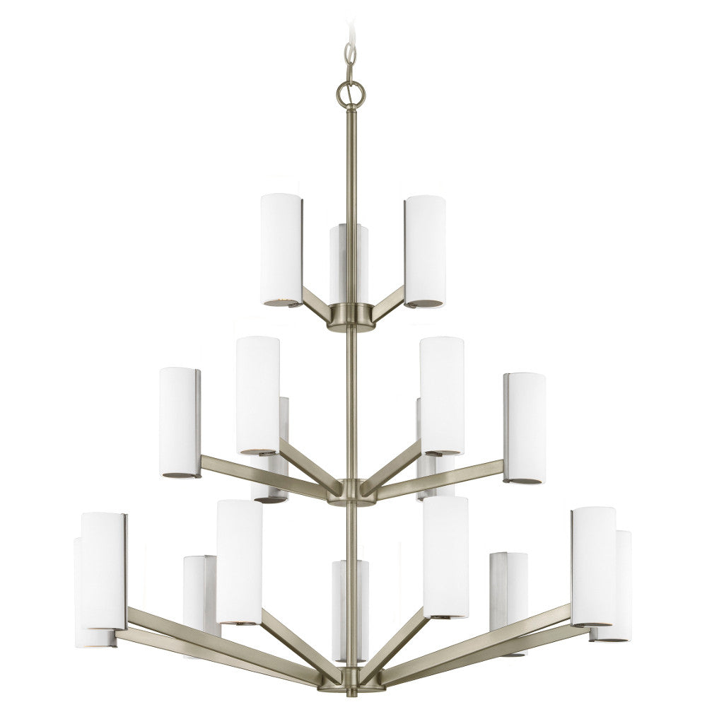 Dolan Designs Radiance Eighteen Light Three-Tier LED Chandelier Satin Nickel 1293-09