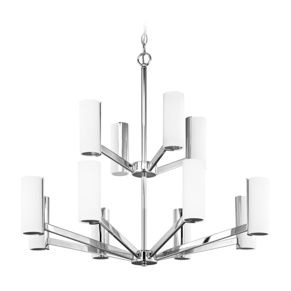Dolan Designs Radiance Twelve Light Two-Tier LED Chandelier Chrome 1292-26