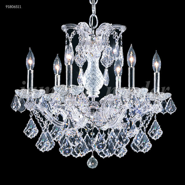 Chandelier - Maria Theresa 6 Arm Swarovski Crystal Chandelier Silver 91806S11
