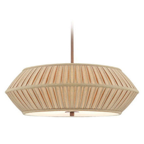 Pendant - Sunrise 4Lt Pendant Classic Bronze W/ Pleated Shade 1034-206