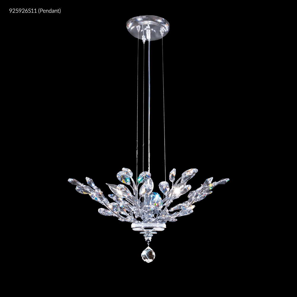 James R Moder Florale Collection Dual Mount Austria Pendant with sparkling crystal petals and elegant branches.