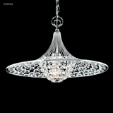 James R Moder Contemporary Three Light Pendant in Silver with Crystal Detailing, Elegant Modern Lighting Fixture