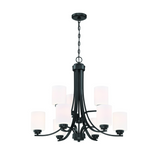 Craftmade Bolden 9 Light Chandelier Flat Black 50529-FB