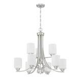 Craftmade Bolden 9 Light Chandelier Polished Nickel 50529-BNK
