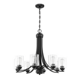 Craftmade Bolden 8 Light Chandelier Flat Black 50528-FB