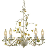 Chandelier - AF Lighting Grace Five-Light Star Flower Chandelier Antique Cream 7046-5H