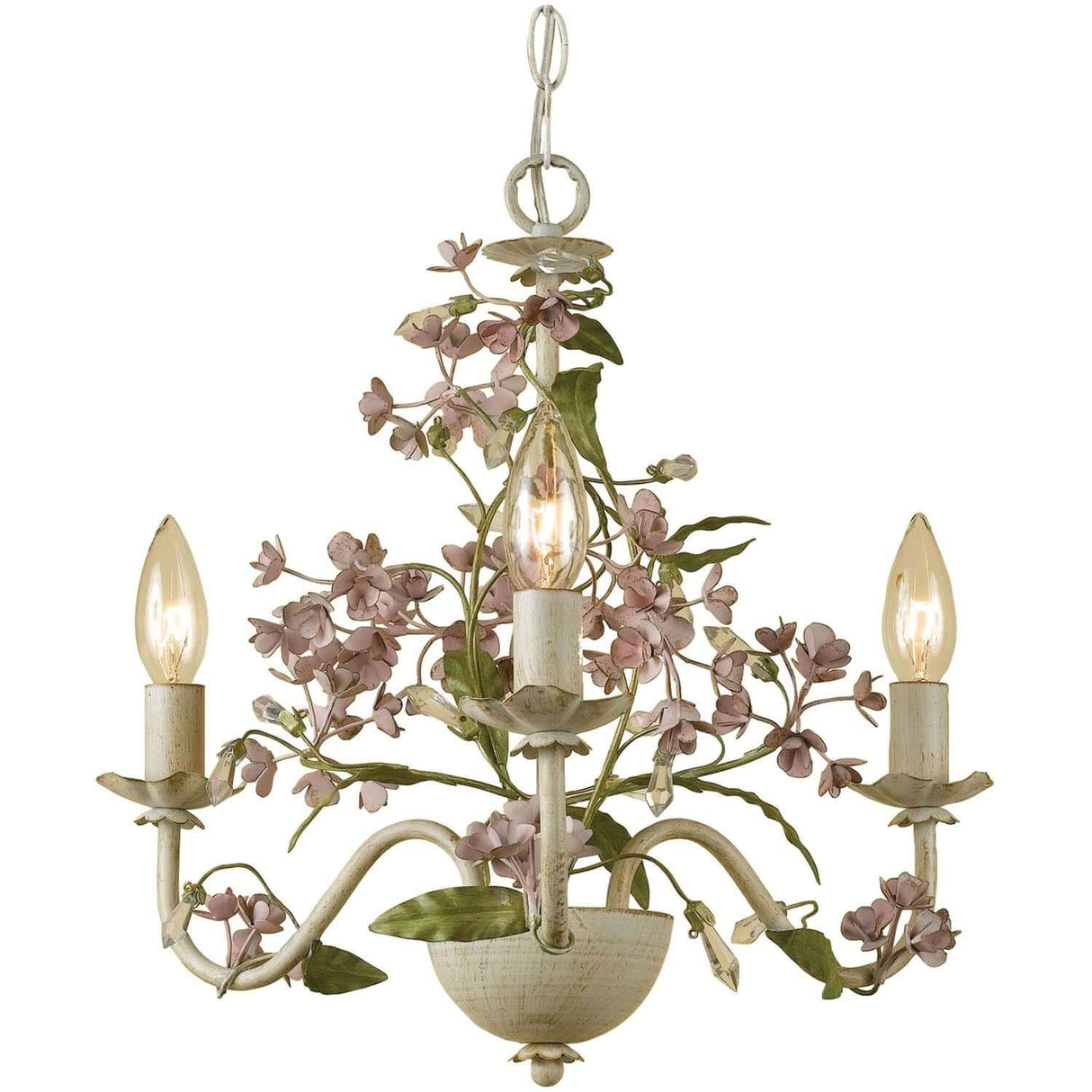 Chandelier - AF Lighting Grace Three-Light Mini Chandelier Antique Cream 7044-3H