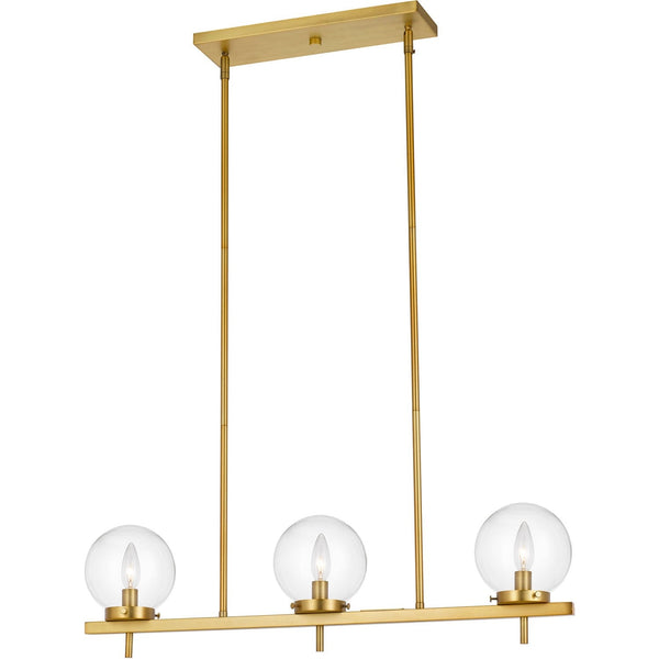 Chandelier - AF Lighting Odessa 3-Light Hanging Pendant Brushed Brass / Gold 9147-3H