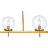 Chandelier - AF Lighting Odessa 3-Light Hanging Pendant Brushed Brass / Gold 9147-3H