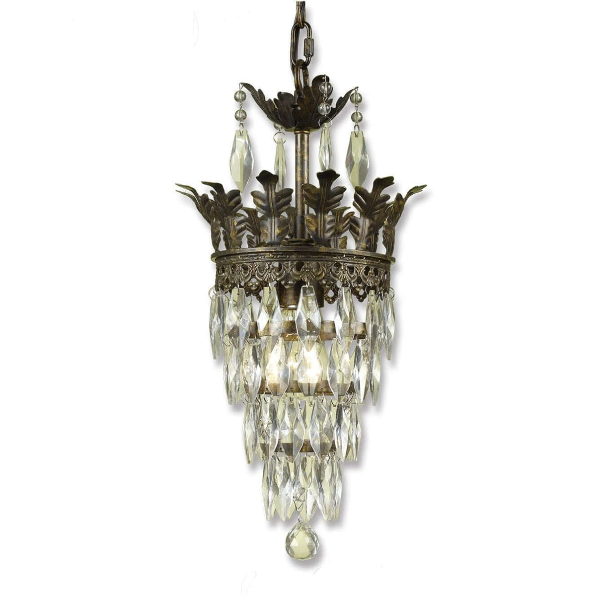 Chandelier - AF Lighting Sovereign Mini Chandelier Antique Gold 7507-1H