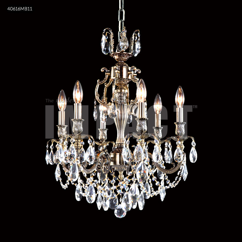 Chandelier - Brindisi 6 Arm Swarovski Crystal Chandelier Bronze 40616MB11