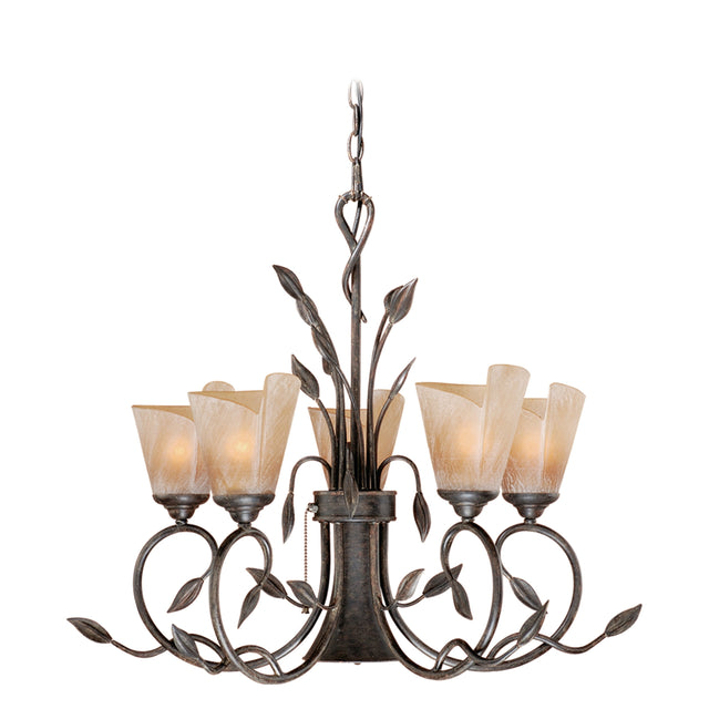 Chandelier - Capri 6L Chandelier Black Walnut CP-CHB006BW