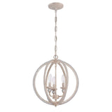 Chandelier - Craftmade 3 Light Mini Chandelier Nickel & Antique Linen 1043C