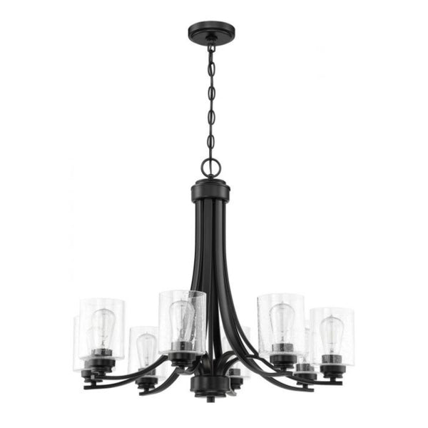 Chandelier - Craftmade Bolden 8 Light Chandelier Flat Black 50528