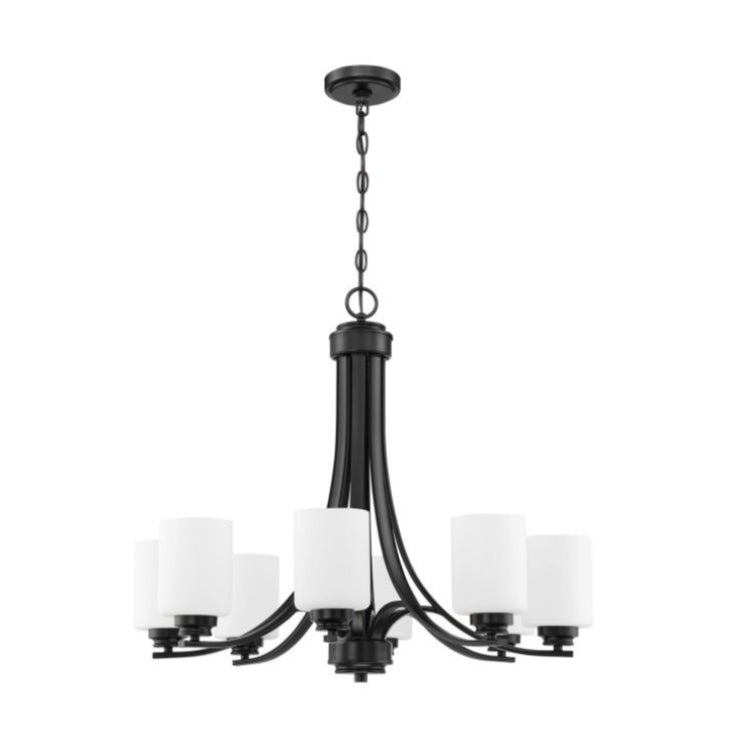 Chandelier - Craftmade Bolden 8 Light Chandelier Flat Black 50528