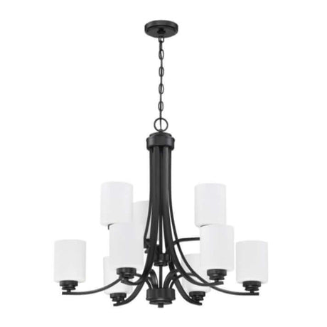 Chandelier - Craftmade Bolden 9 Light Chandelier Flat Black 50529-FB