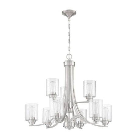 Chandelier - Craftmade Bolden 9 Light Chandelier Polished Nickel 50529-BNK