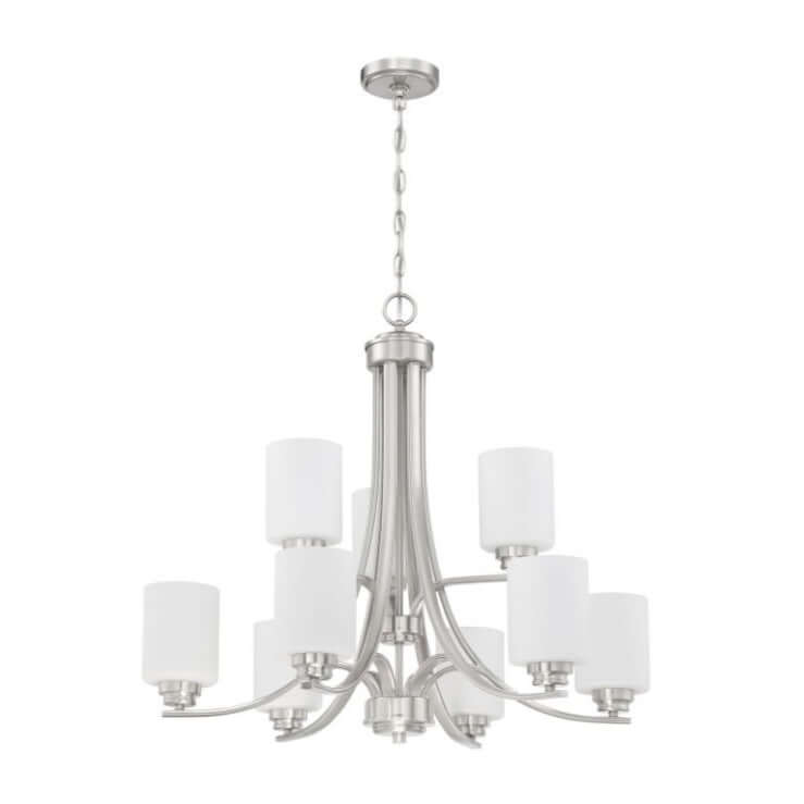 Chandelier - Craftmade Bolden 9 Light Chandelier Polished Nickel 50529-BNK