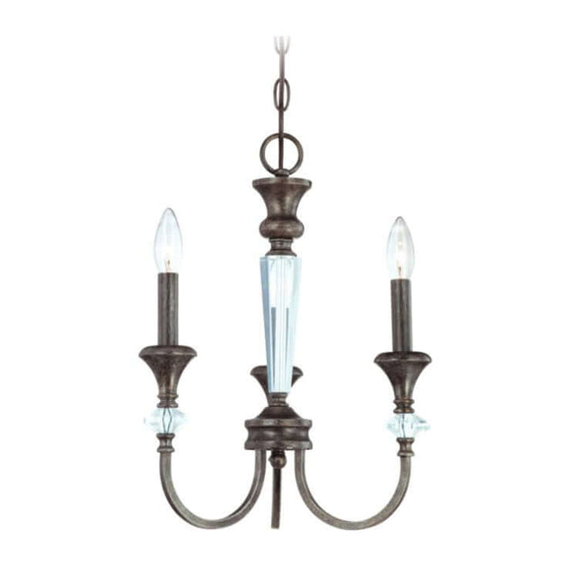 Chandelier - Craftmade Boulevard 3 Light Mini Chandelier Mocha Bronze 26733-MBS