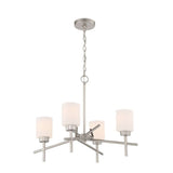 Chandelier - Craftmade Cadence 4 Light Chandelier Satin Nickel & Gold 54624