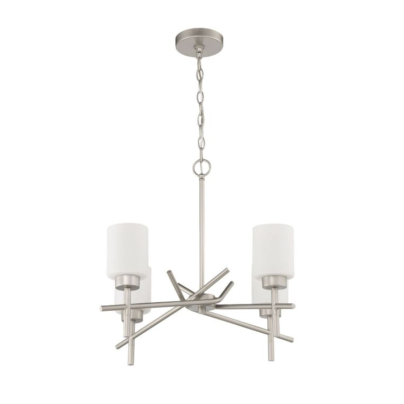 Chandelier - Craftmade Cadence 4 Light Chandelier Satin Nickel & Gold 54624