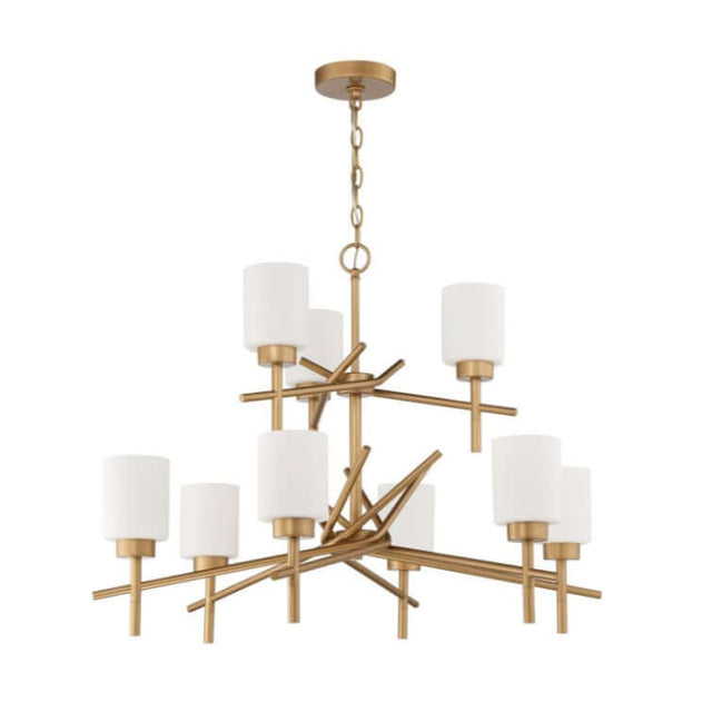 Chandelier - Craftmade Cadence 9 Light Chandelier Soft Gold 54629-SG