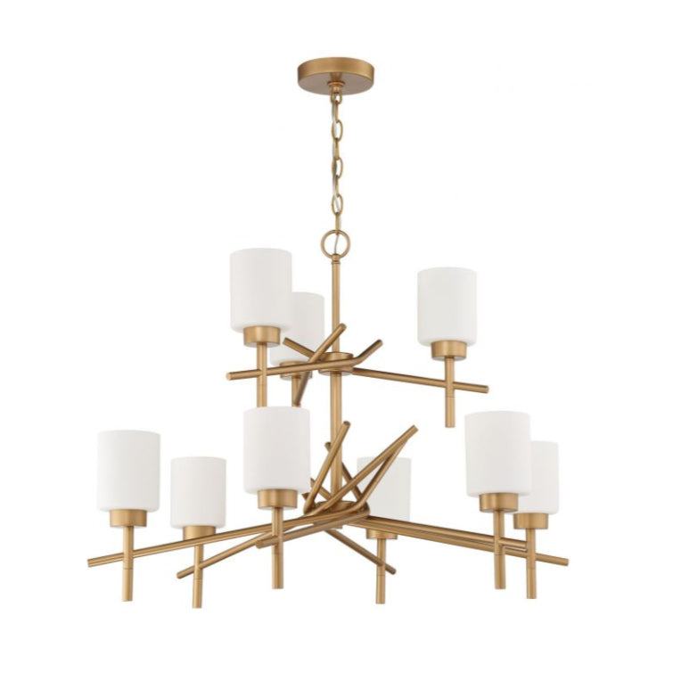 Chandelier - Craftmade Cadence 9 Light Chandelier Soft Gold 54629-SG