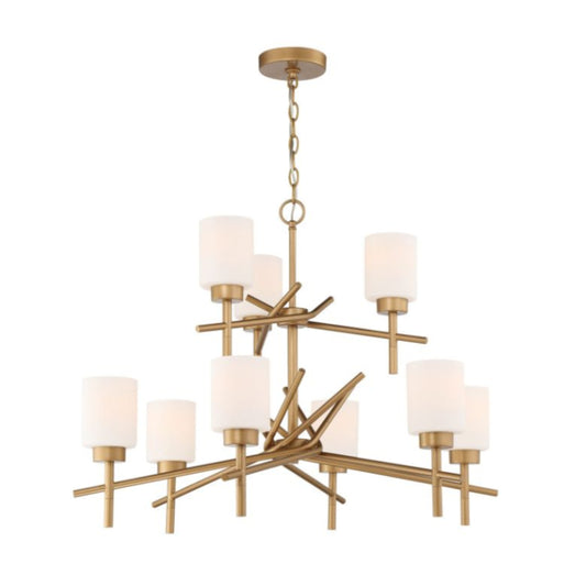 Chandelier - Craftmade Cadence 9 Light Chandelier Soft Gold 54629-SG