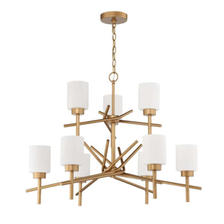 Chandelier - Craftmade Cadence 9 Light Chandelier Soft Gold 54629-SG