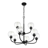 Chandelier - Craftmade Glenda 9 Light Chandelier Flat Black 56229-FB