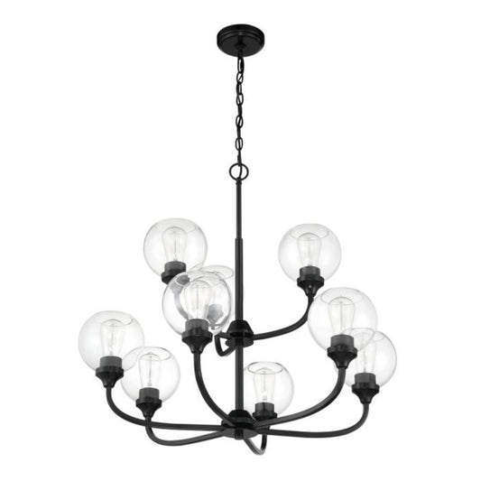 Chandelier - Craftmade Glenda 9 Light Chandelier Flat Black 56229-FB