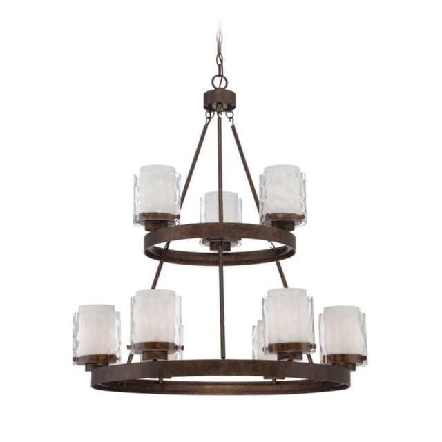 Chandelier - Craftmade Kenswick 9 Light Chandelier Peruvian Bronze 35429-PR