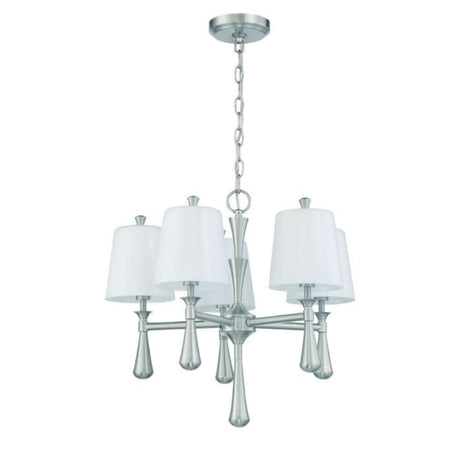 Chandelier - Craftmade Palmer 5 Light Mini Chandelier Polished Nickel 57425-BNK