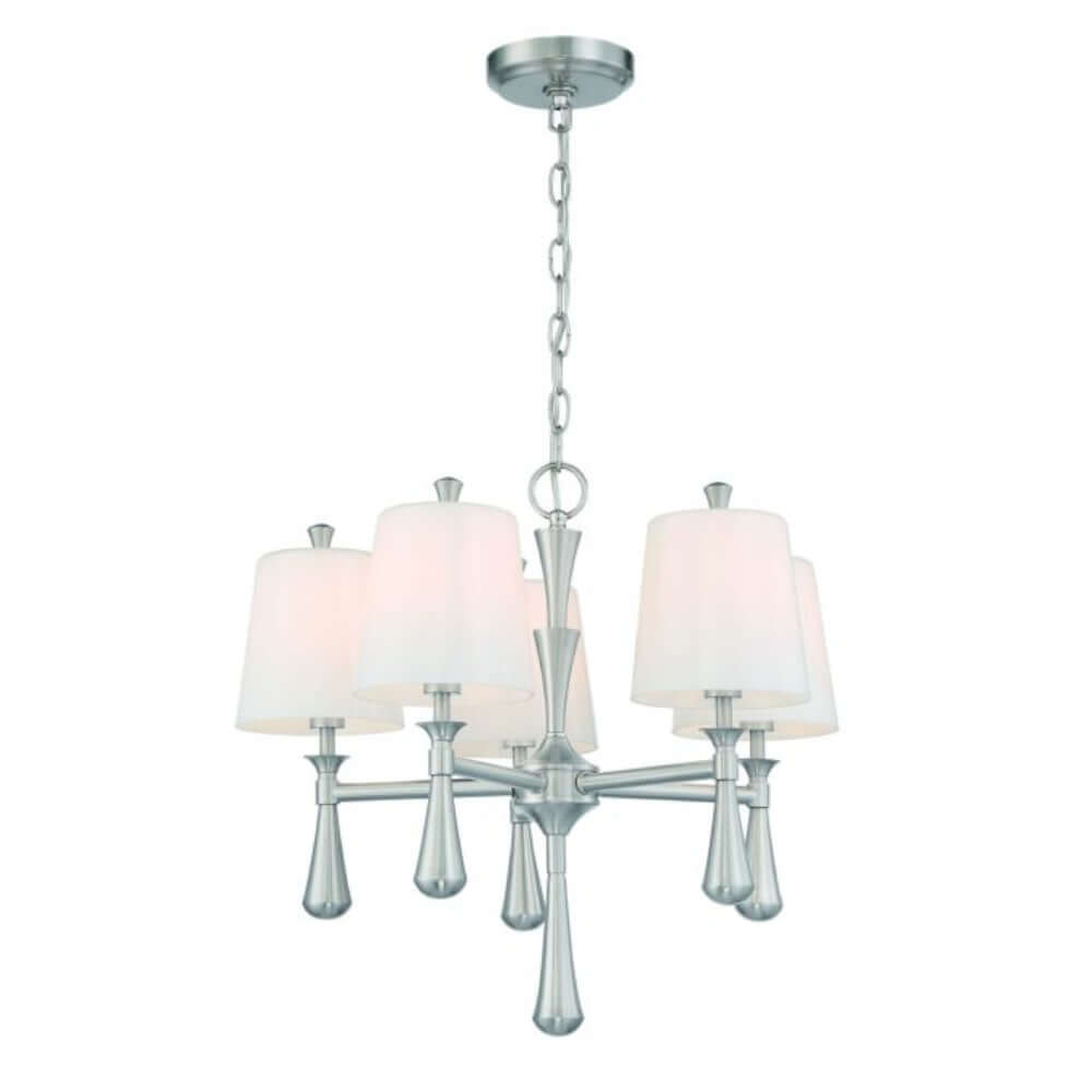 Chandelier - Craftmade Palmer 5 Light Mini Chandelier Polished Nickel 57425-BNK