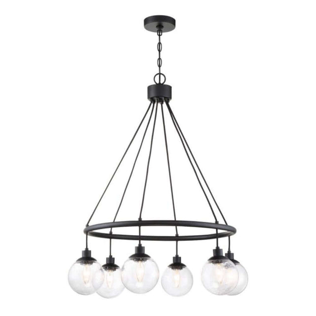 Chandelier - Craftmade Que 6 Light Chandelier Black 53326-FB