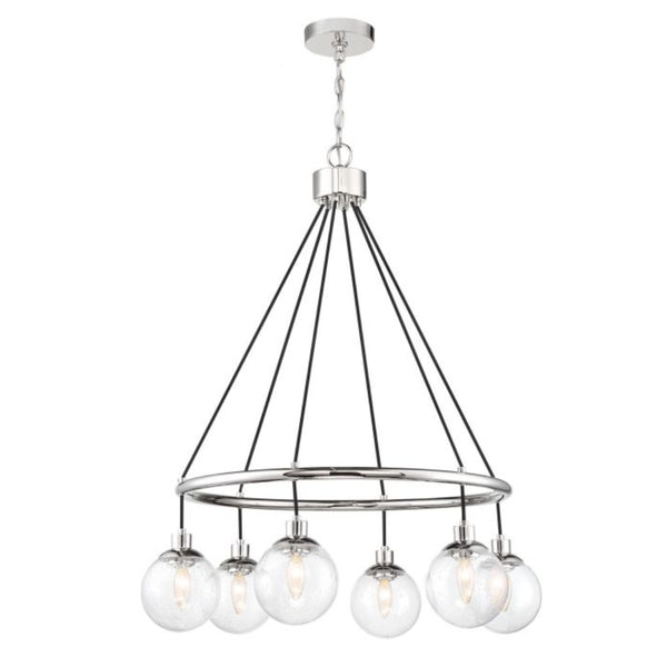 Chandelier - Craftmade Que 6 Light Chandelier Chrome 53326-CH