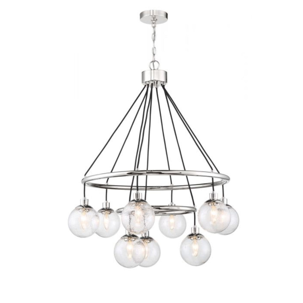 Chandelier - Craftmade Que 9 Light Chandelier Chrome 53329-CH