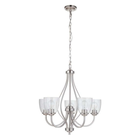 Chandelier - Craftmade Serene 5 Light Chandelier Nickel 49925-BNK