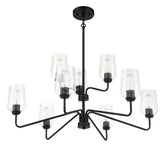 Chandelier - Craftmade Shayna 9 Light Chandelier Black 56129-FB