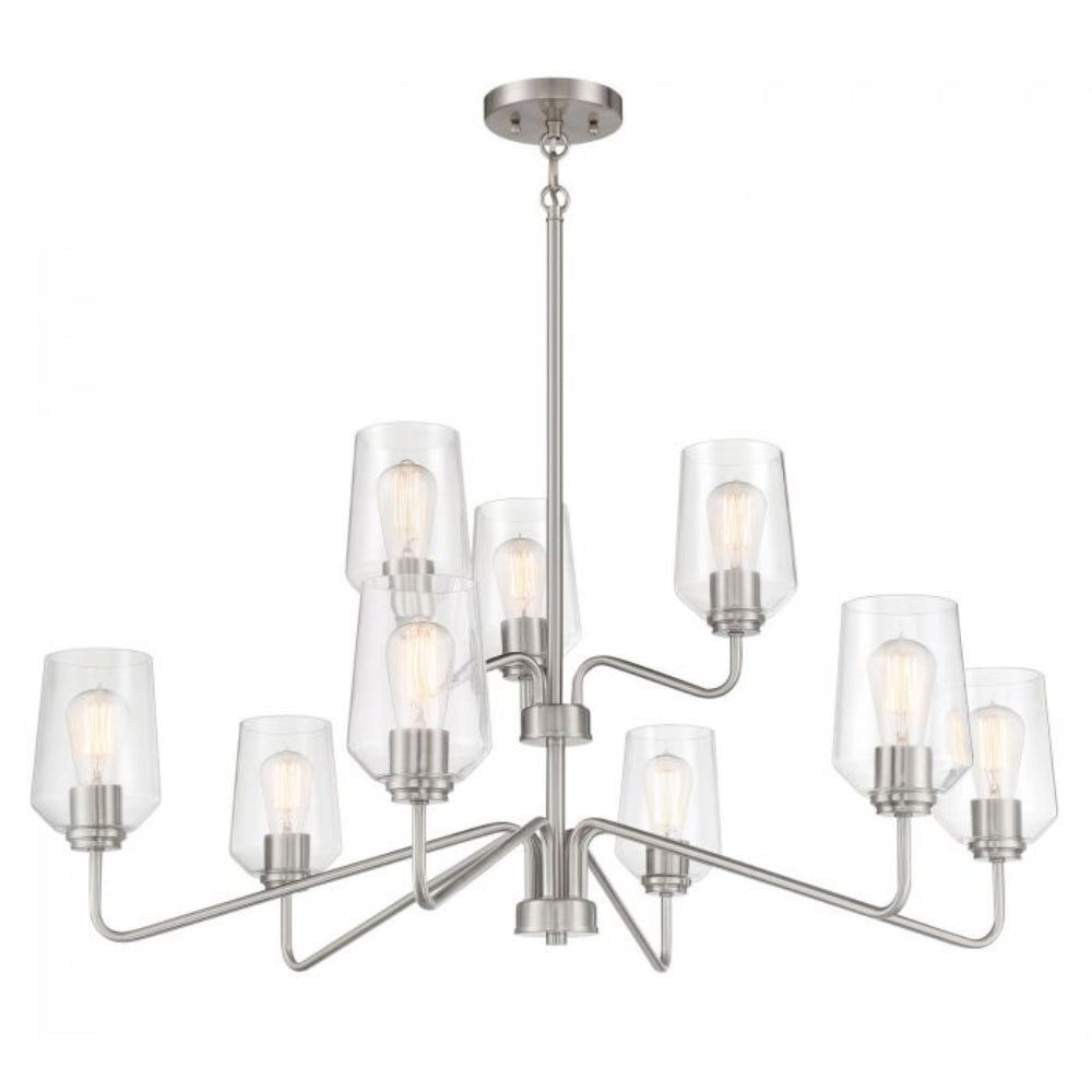 Chandelier - Craftmade Shayna 9 Light Chandelier Nickel 56129-BNK