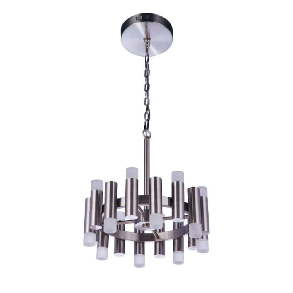 Chandelier - Craftmade Simple Lux 16 Light Mini LED Chandelier Nickel 57516-BNK-LED