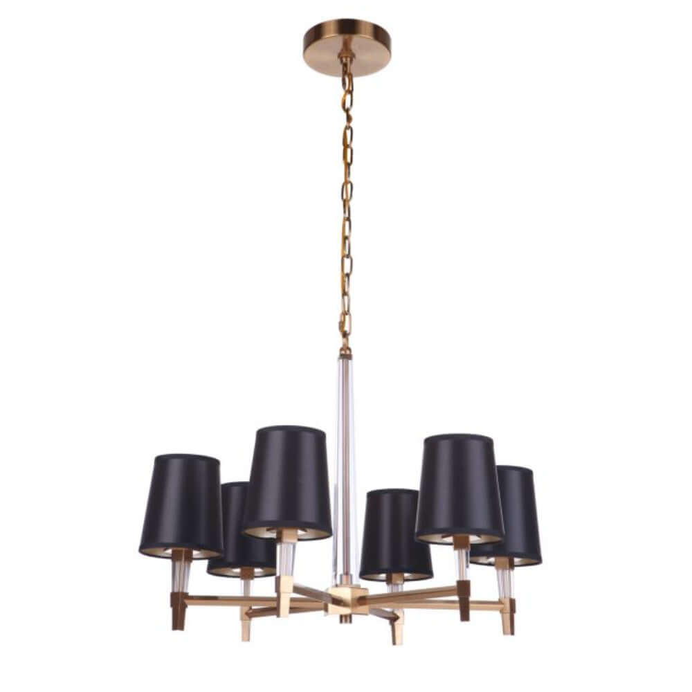 Chandelier - Craftmade Tarryn 6 Light Chandelier Satin Brass 53226-SB