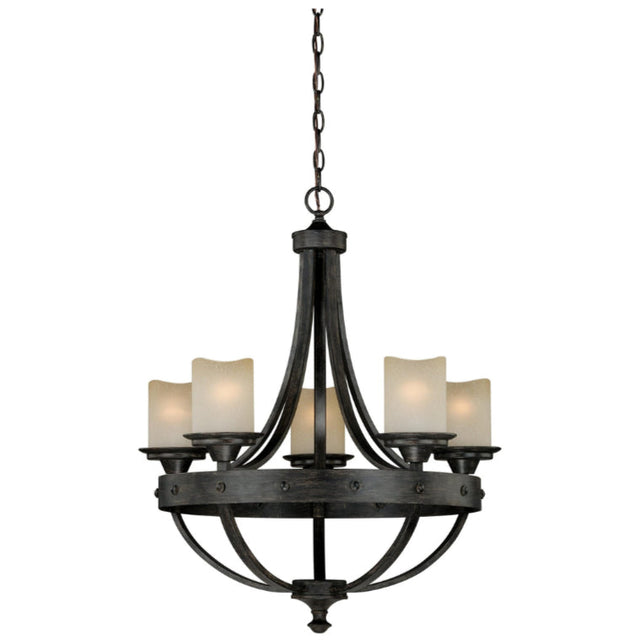 Chandelier - Halifax 5L Chandelier Black Walnut H0135