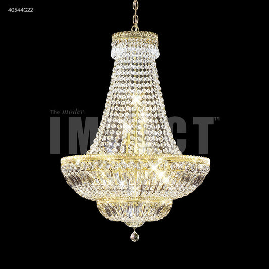 Chandelier - Imperial Empire 11 Light Crystal Chandelier Gold 40544G22