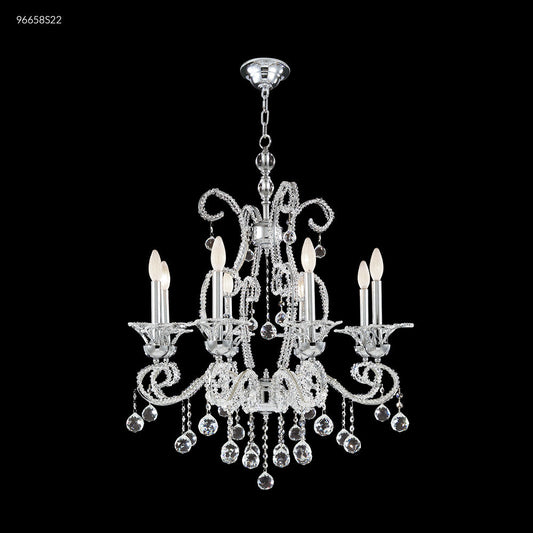 Chandelier - James R Moder Crystal Bead 8 Arm Chandelier Silver / Clear 96658S22