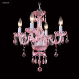 Chandelier - James R Moder Mini 4 Arm Chandelier Rosa Pink 40824S2R